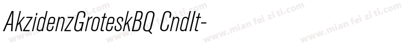 AkzidenzGroteskBQ CndIt字体转换
